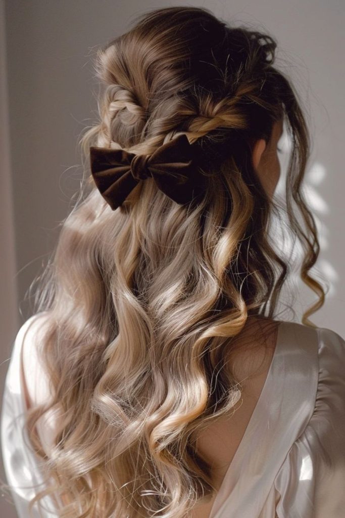 Moonlit ribbon cascade with flowing waves.