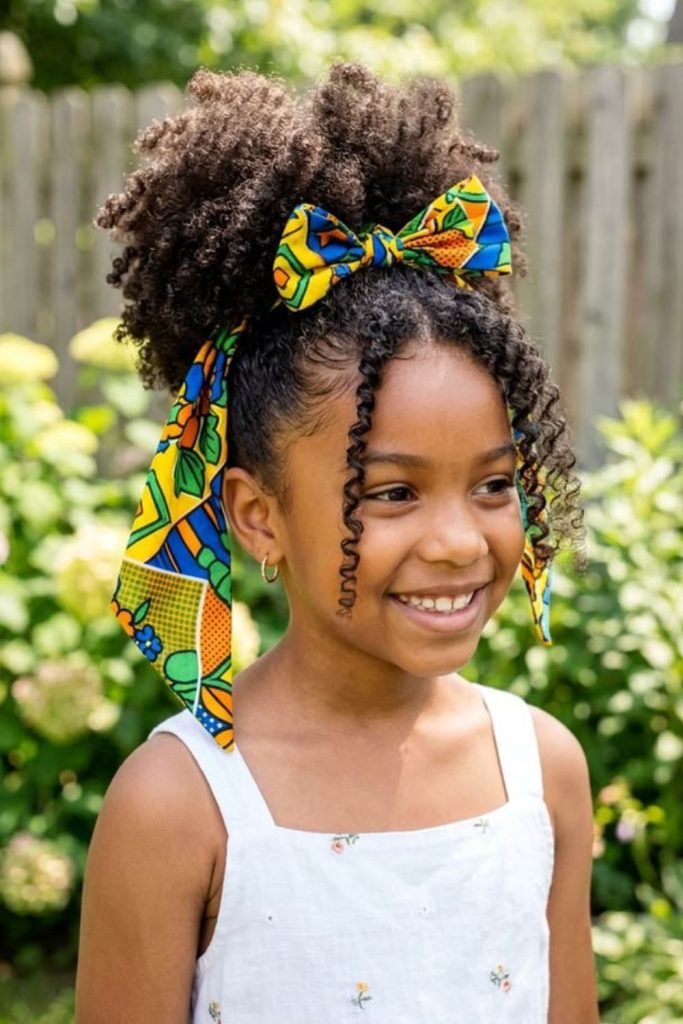 Pineapple puff wrapped with scarf.