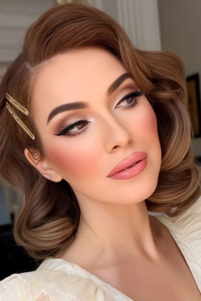Retro flipped bob with modern volume.