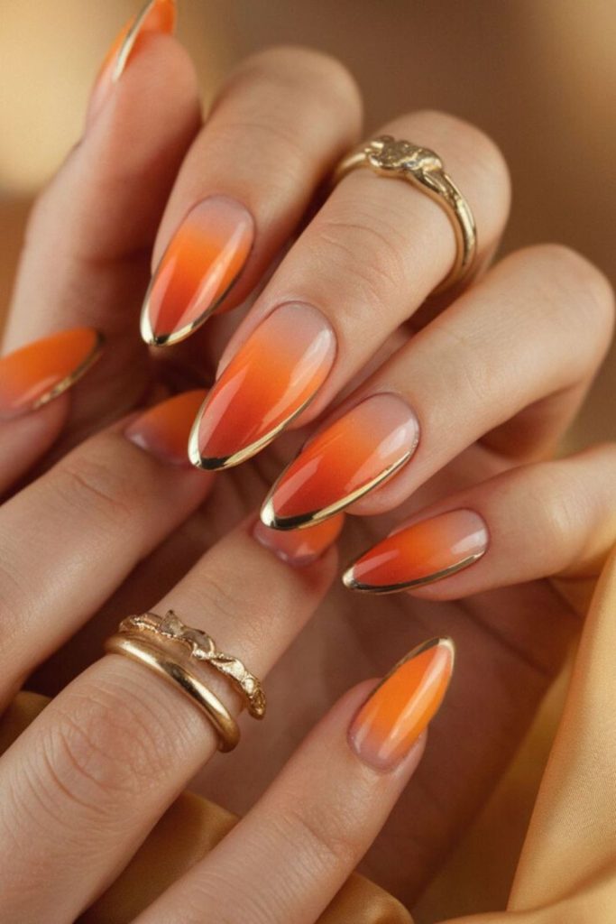 Solar flare goddess Leo nails