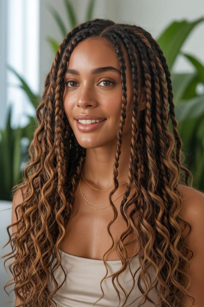 Village sun twisted hairstyle.