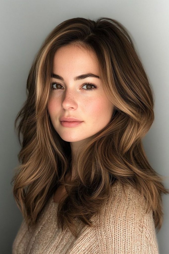 Beige cocoa teddy brown hairstyle.