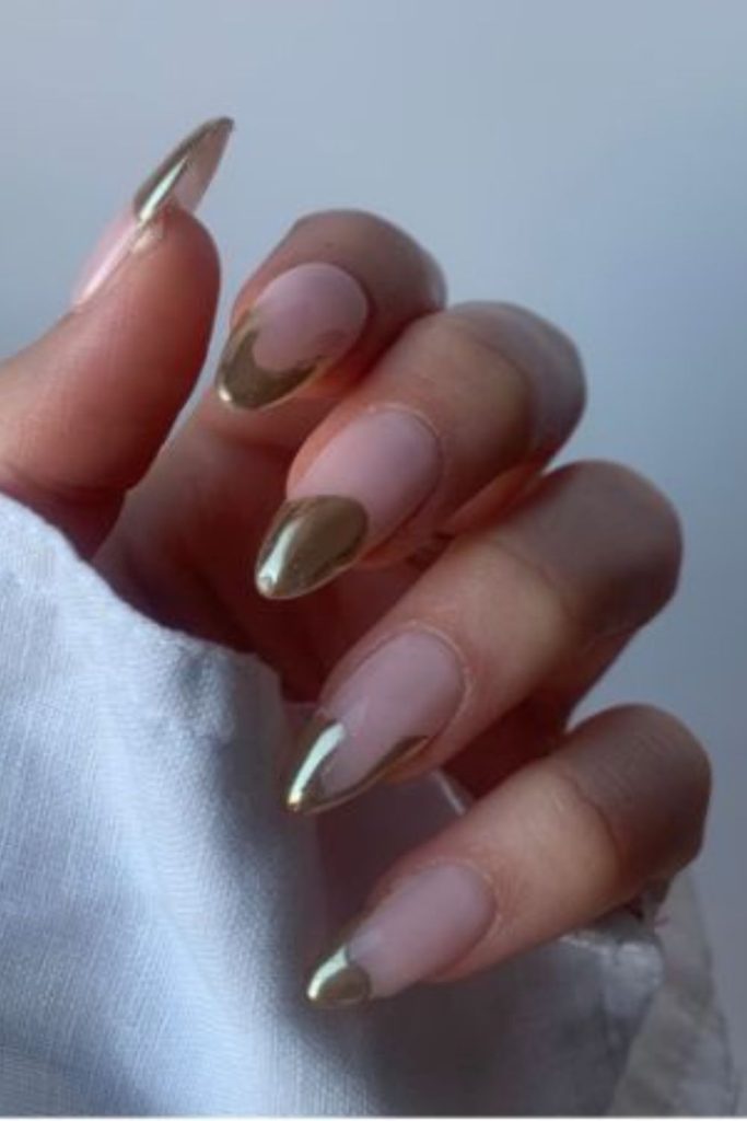 Donut drip French glazed nails.