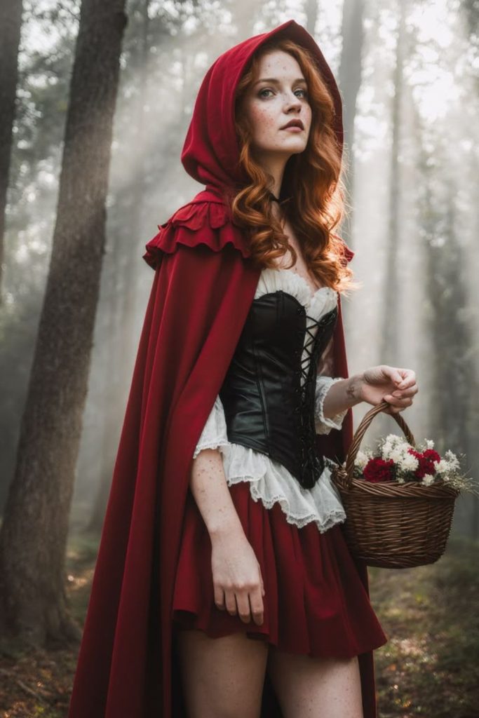 Enchanted Red Riding Hood queen costume.