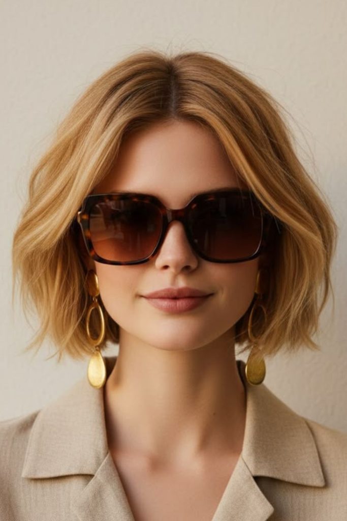 Elegant Florentine layered Italian bob.