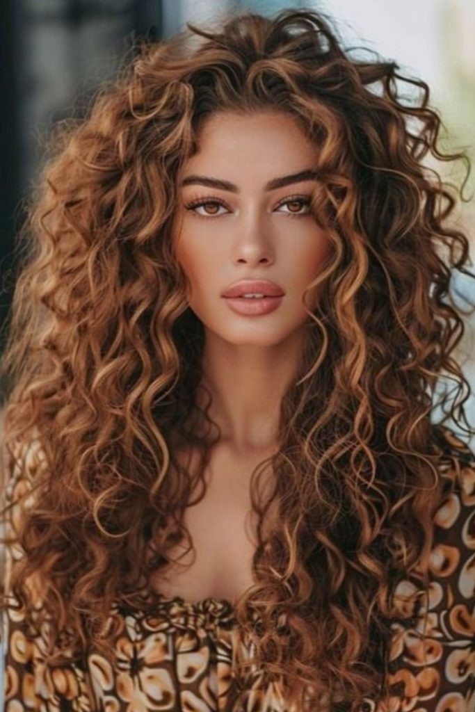 Honey mocha teddy brown curls.