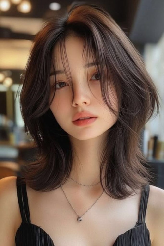 Subtle layered Hush Cut hairstyle.