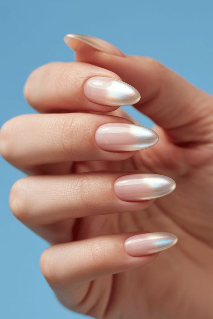 Iridescent glazed donut dream nails.