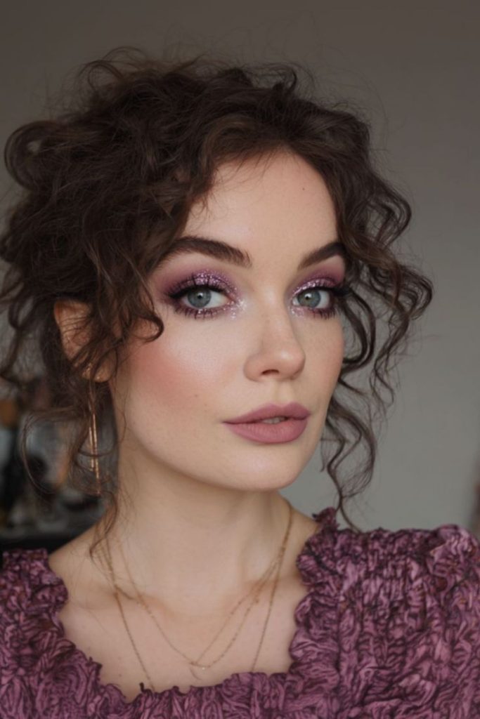 Mulberry mist fall makeup look.
