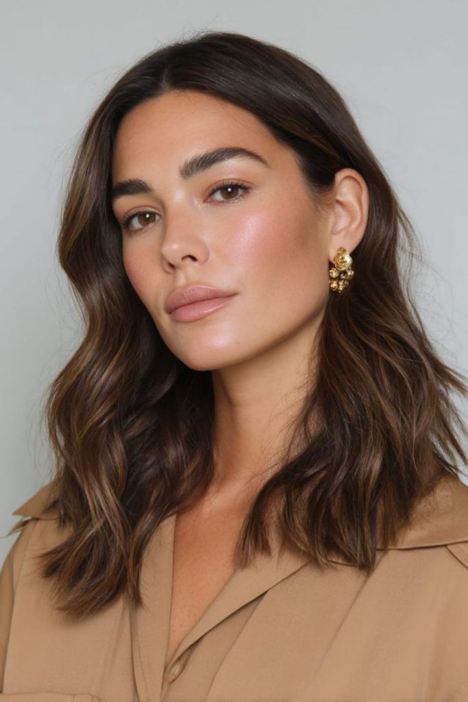 Timeless old money brunette hair.