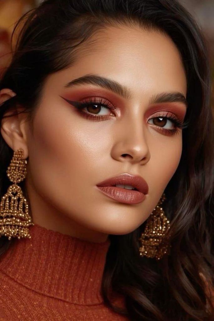 Rosewood fall beauty makeup look.