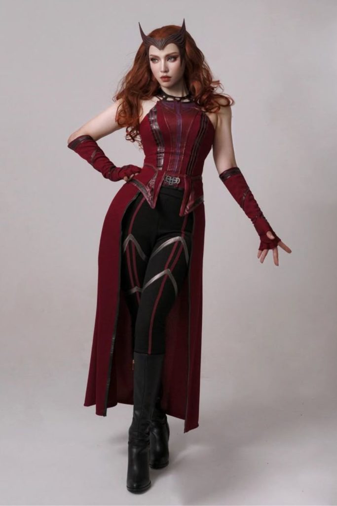 Scarlet comic-inspired rebel costume for women.