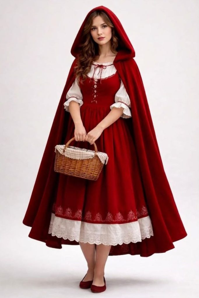 Scarlet Little Red Riding Hood costume.