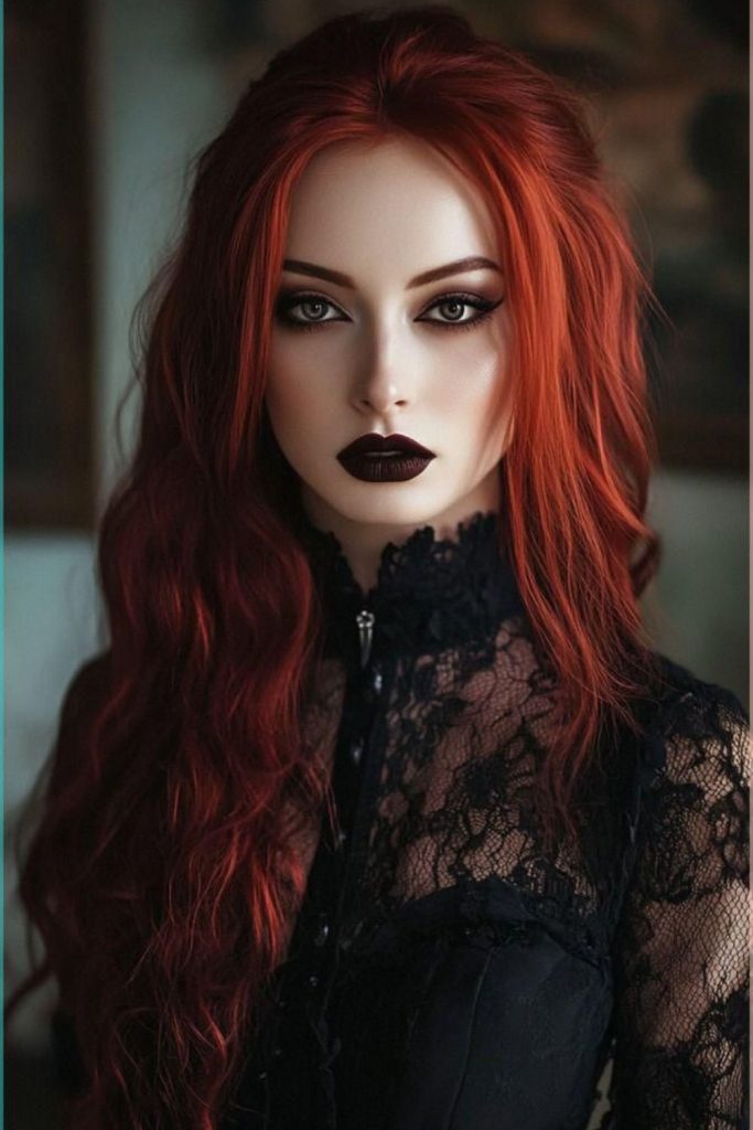 Scarlet Victorian doll costume for women.