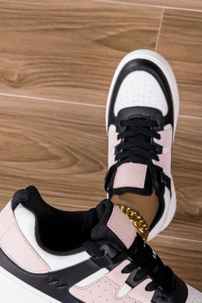 Smart hybrid modern school sneakers.