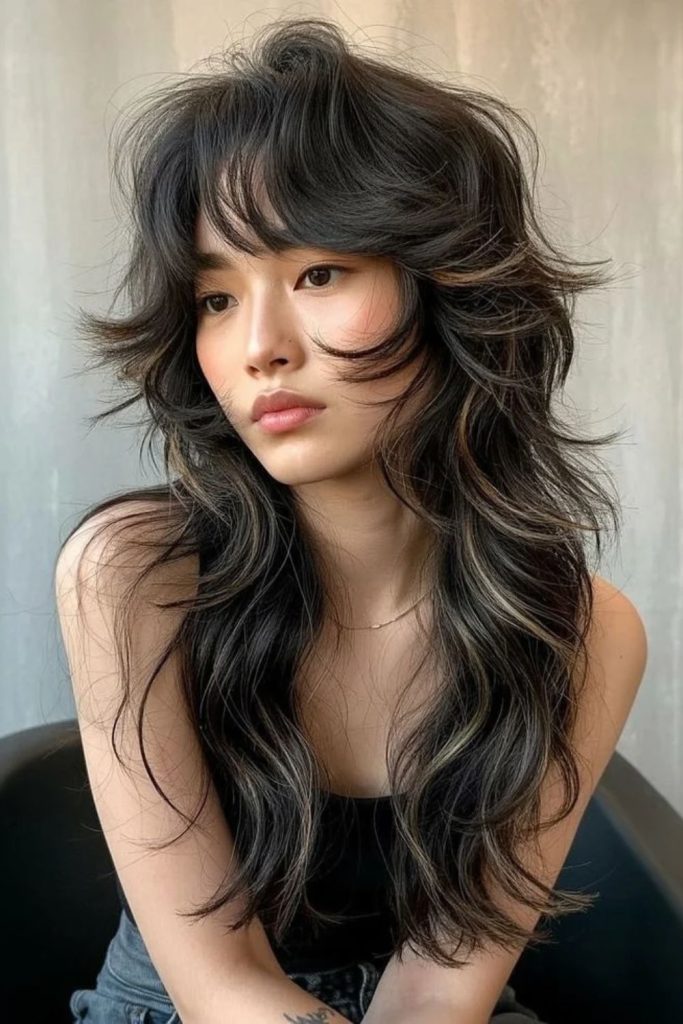 Wispy jellyfish haircut with airy layers.