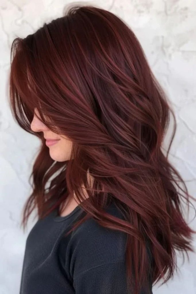 Black cherry copper glazed hair