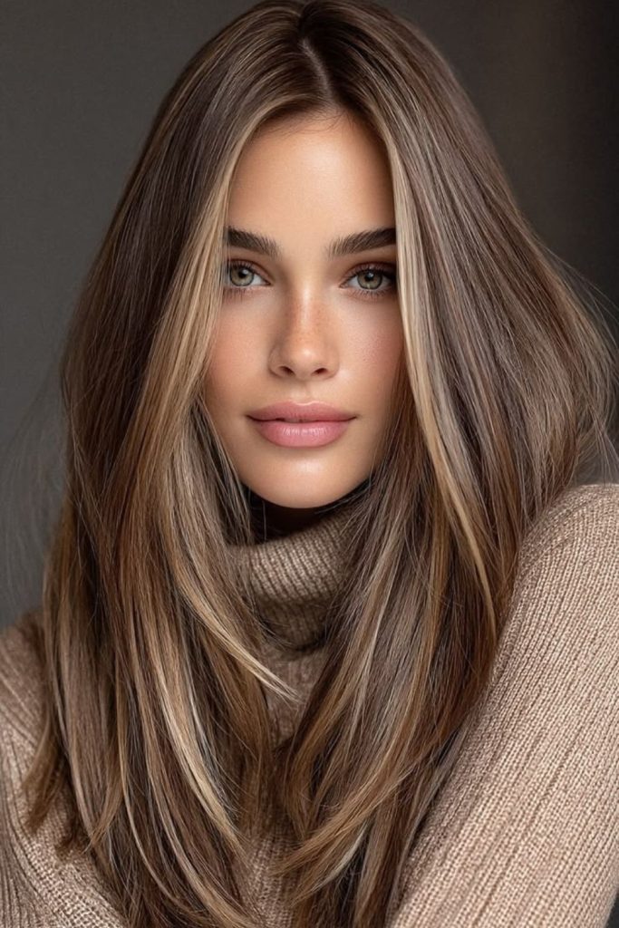 Butterscotch chai hair with caramel highlights.