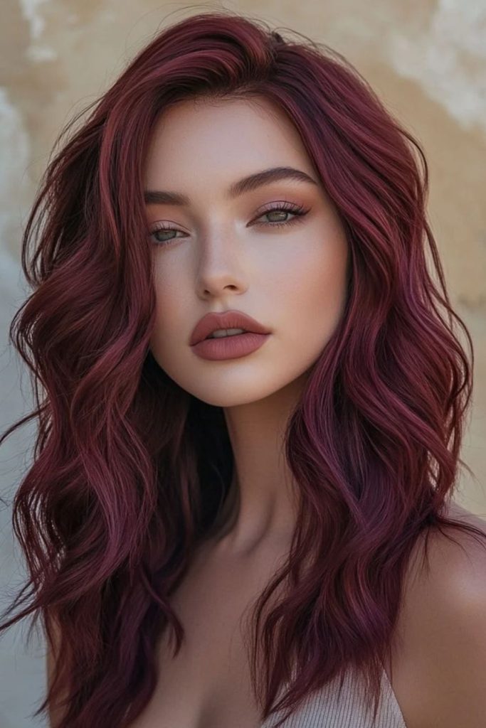 Cherry plum velvet hair color