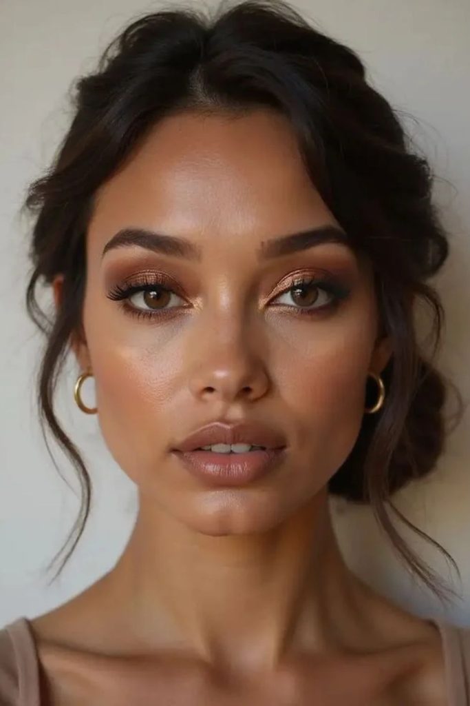 Cinnamon mocha warm makeup style