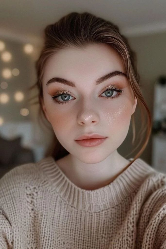 Creamy hazelnut latte makeup style.