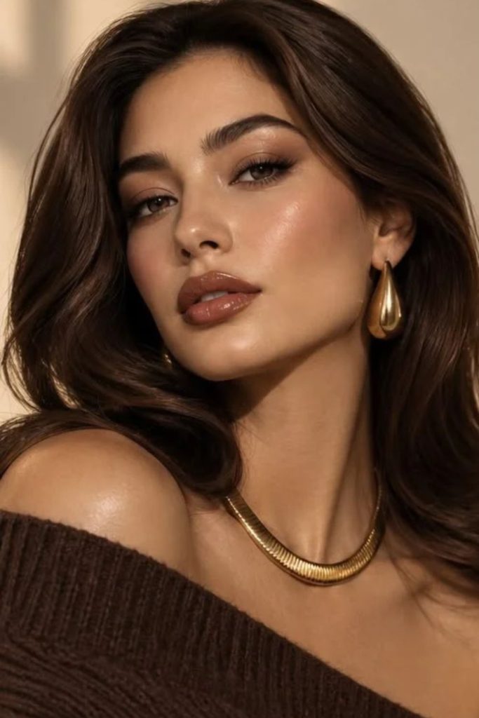 Espresso cream latte makeup style.