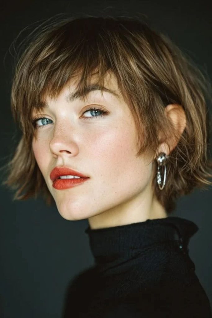 Feathered French crop pixie bob.