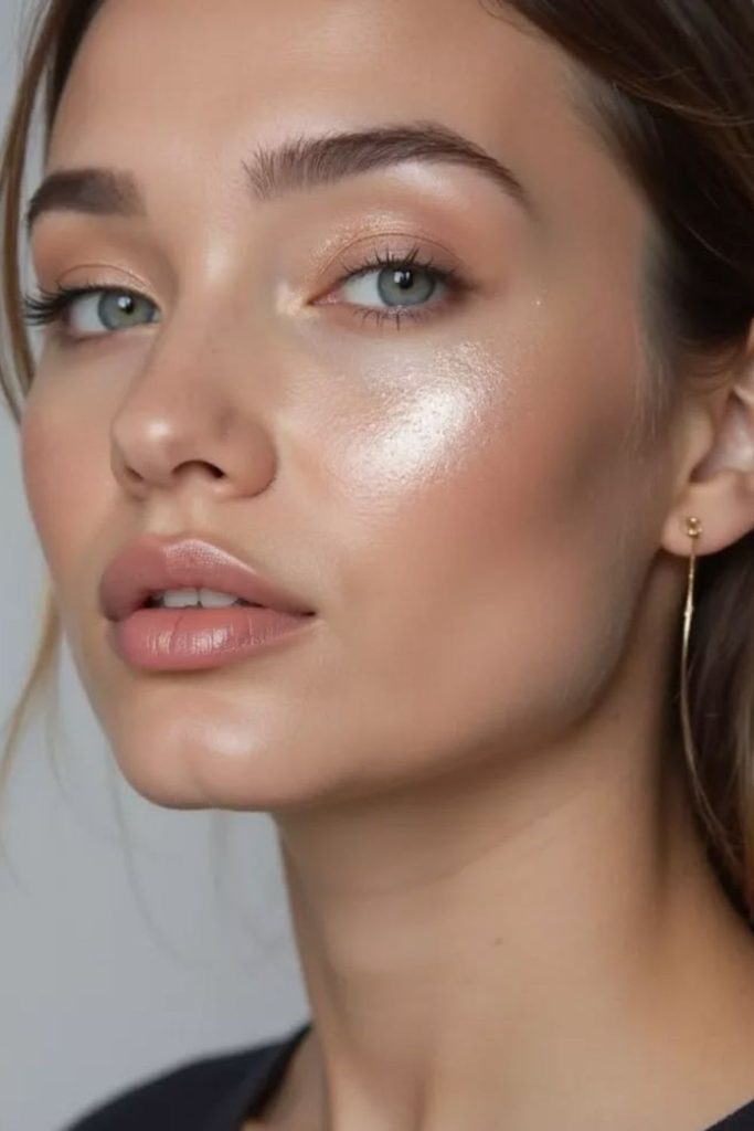 Barely-there blizzard minimalist makeup.