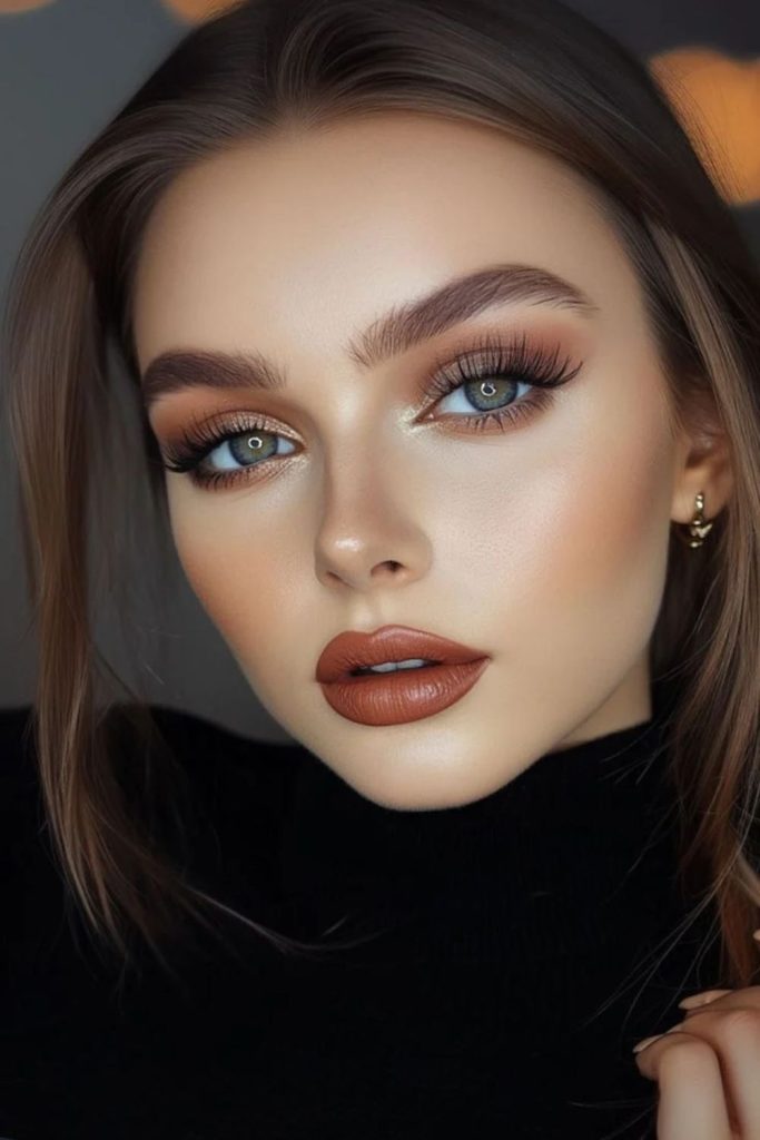 Latte smokeshow doe eye makeup.