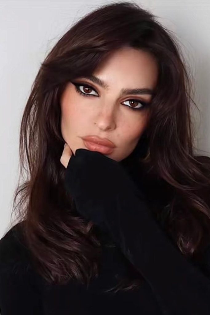 Matte coffee sculpted siren eyes makeup.