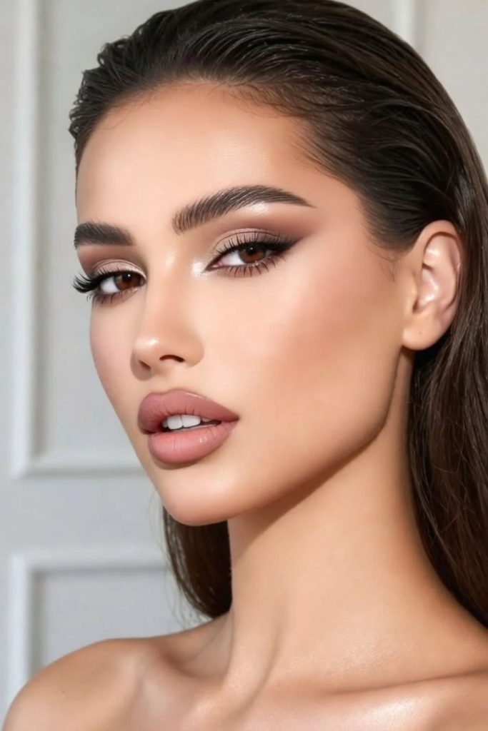 Mocha silk latte makeup style.