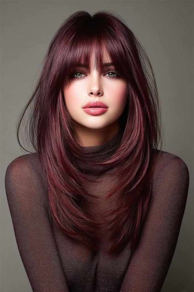 Mulberry velvet mane with rich tones.