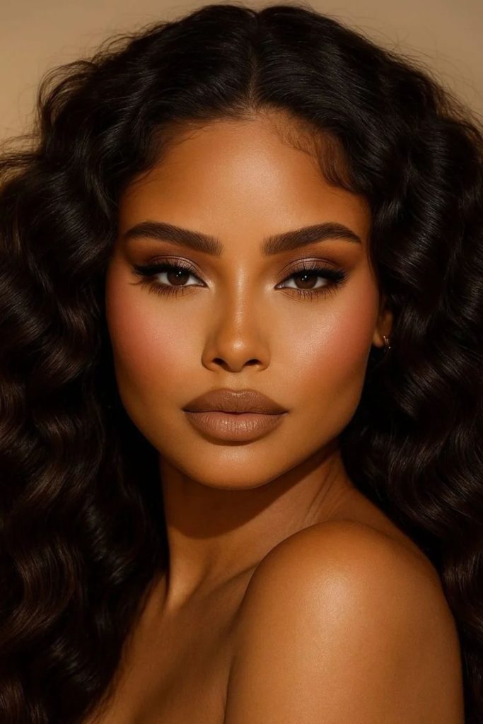 Nutmeg latte makeup beauty style.