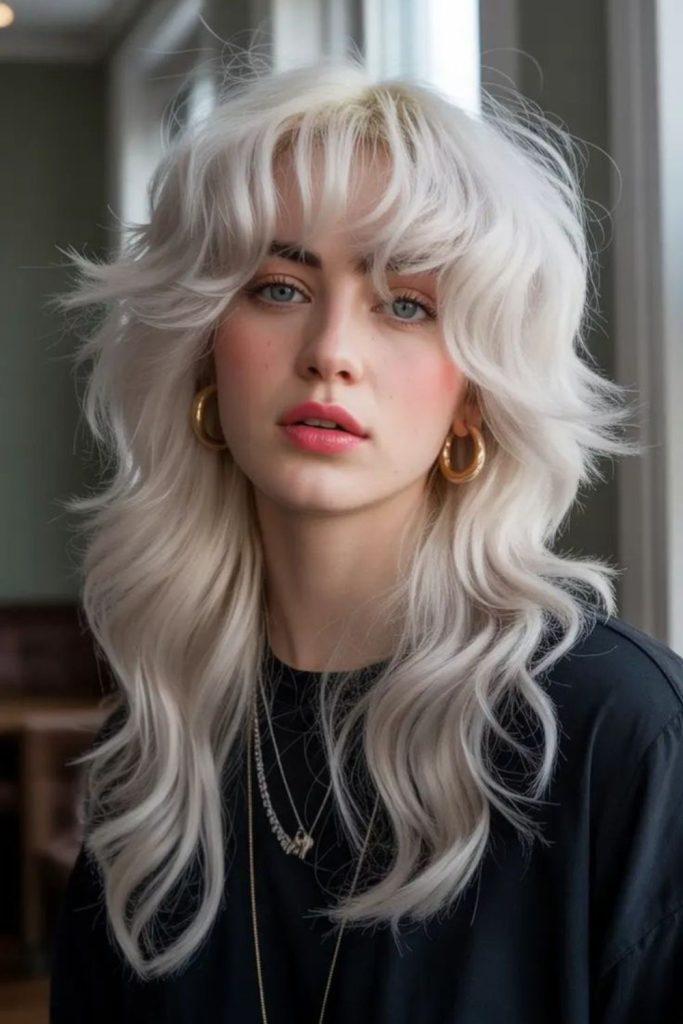 Platinum tentacle cut with textured layers.