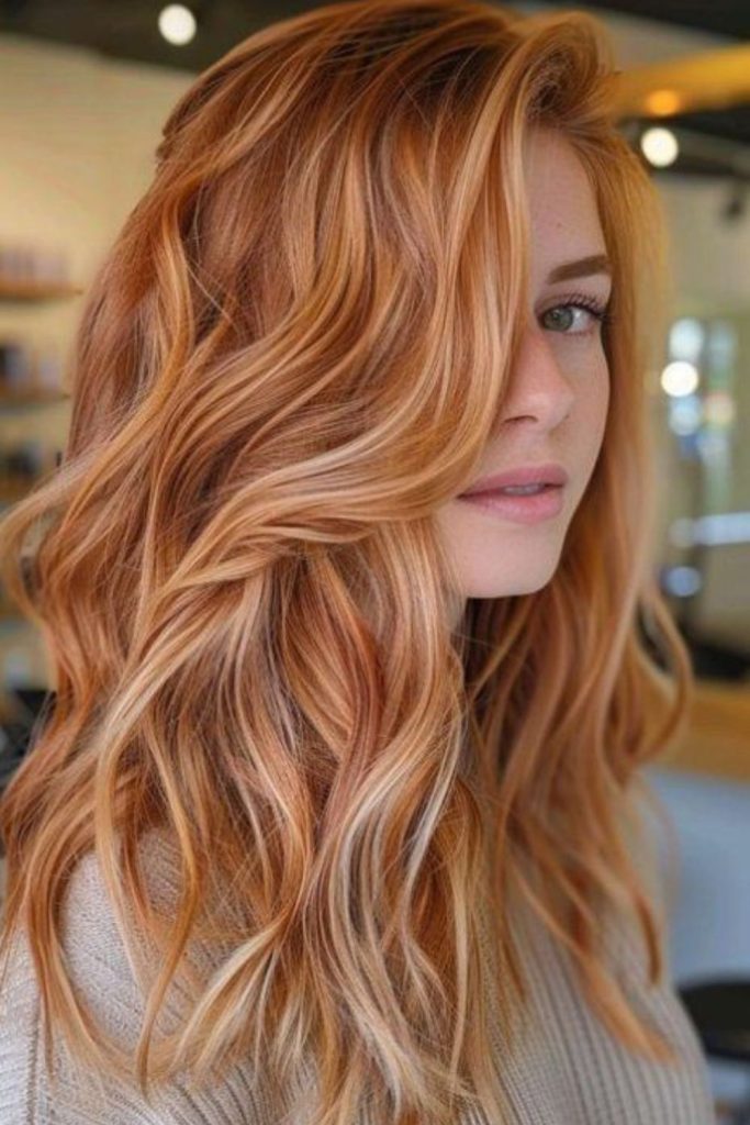 Pumpkin spice caramel hair color