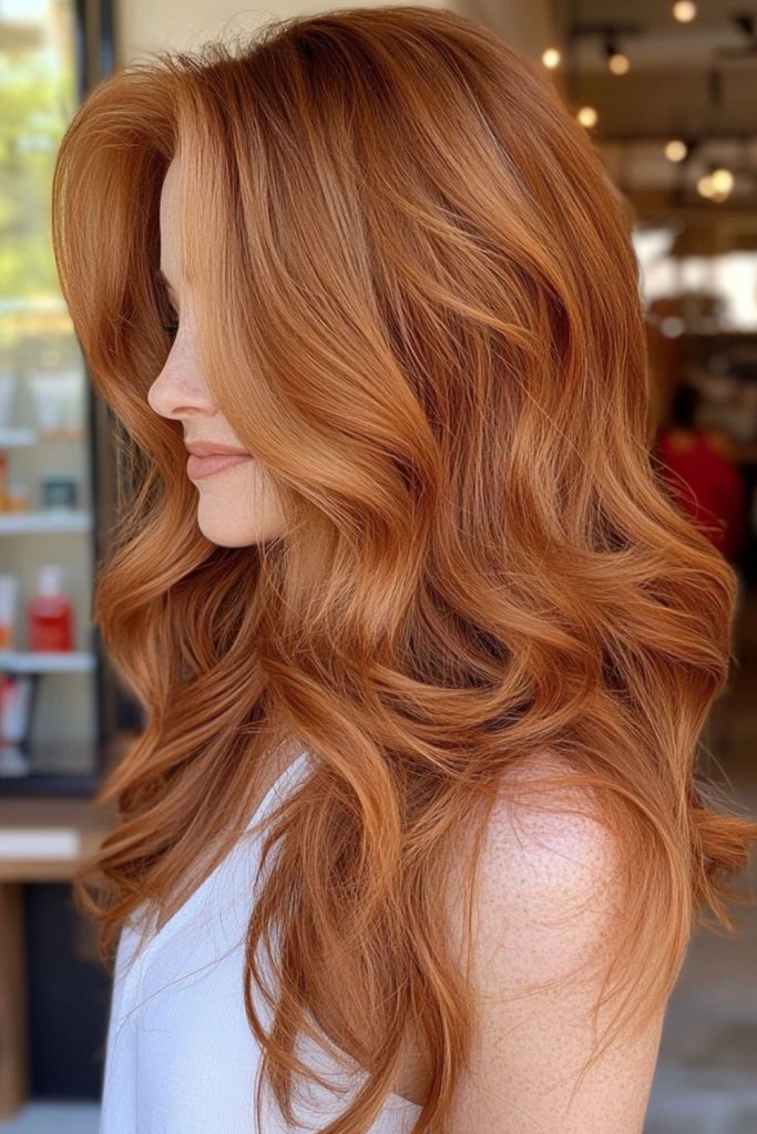 Molten pumpkin copper hair color