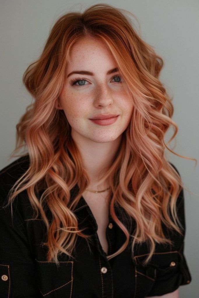 Pumpkin spice rose hair color