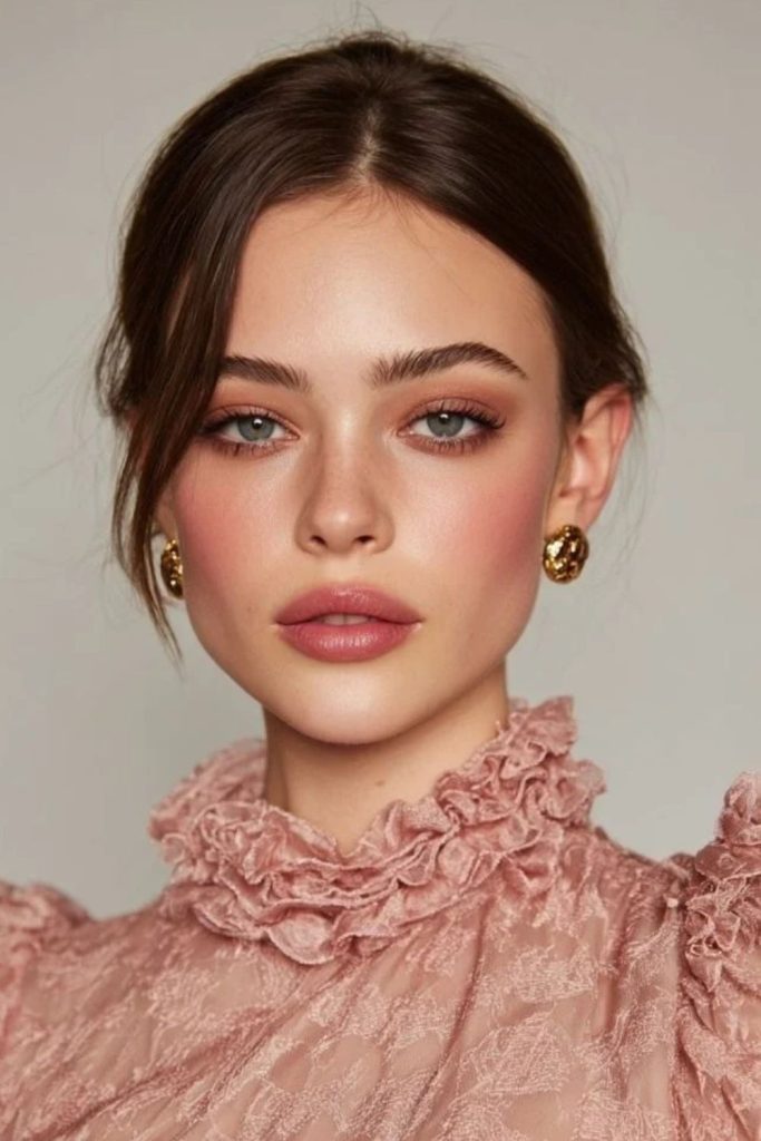 Rosewood doe gaze eye makeup.
