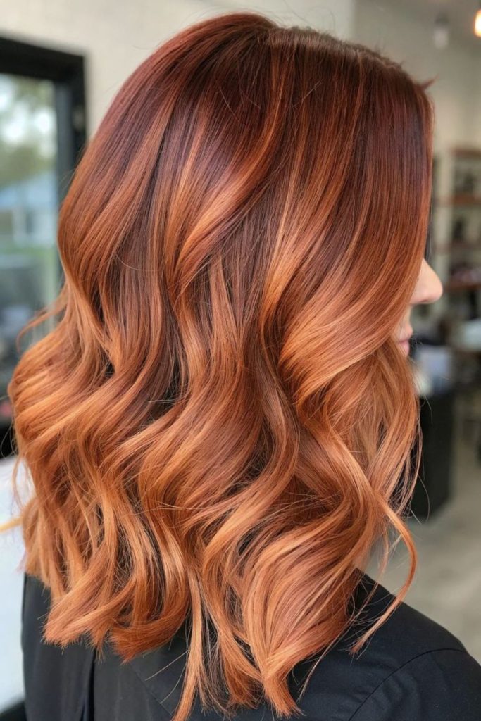 Rusty pumpkin velvet hair color