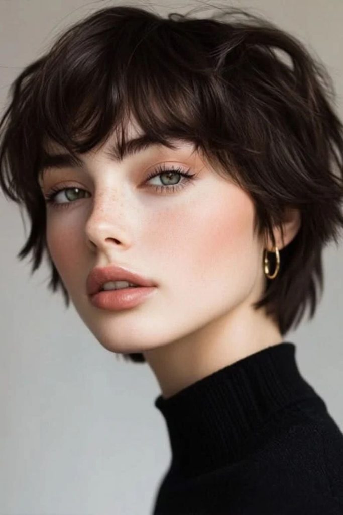 Modern muse pixie bob haircut.