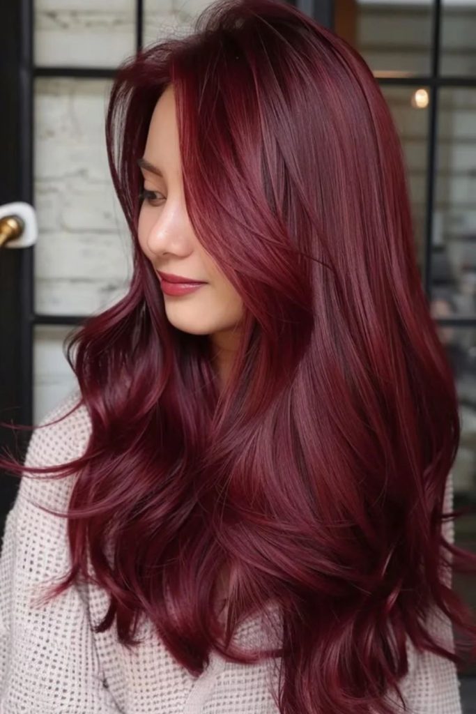 Burgundy wine melt with plum tones.
