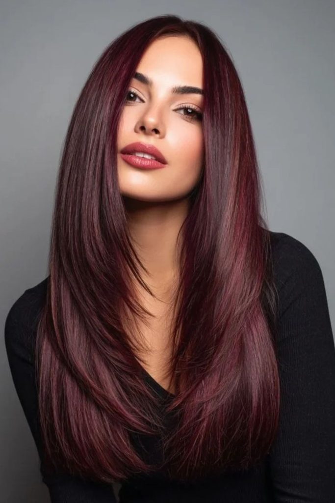 Cherry wine cascading waves with dimension.