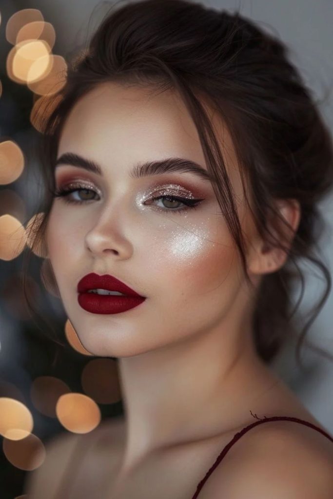 Classic Red Carpet Sparkle elegant makeup