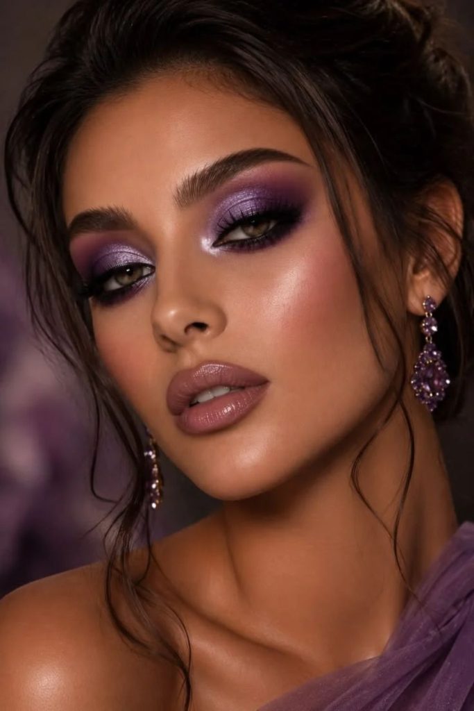 Cosmic Purple Dream celestial violet makeup