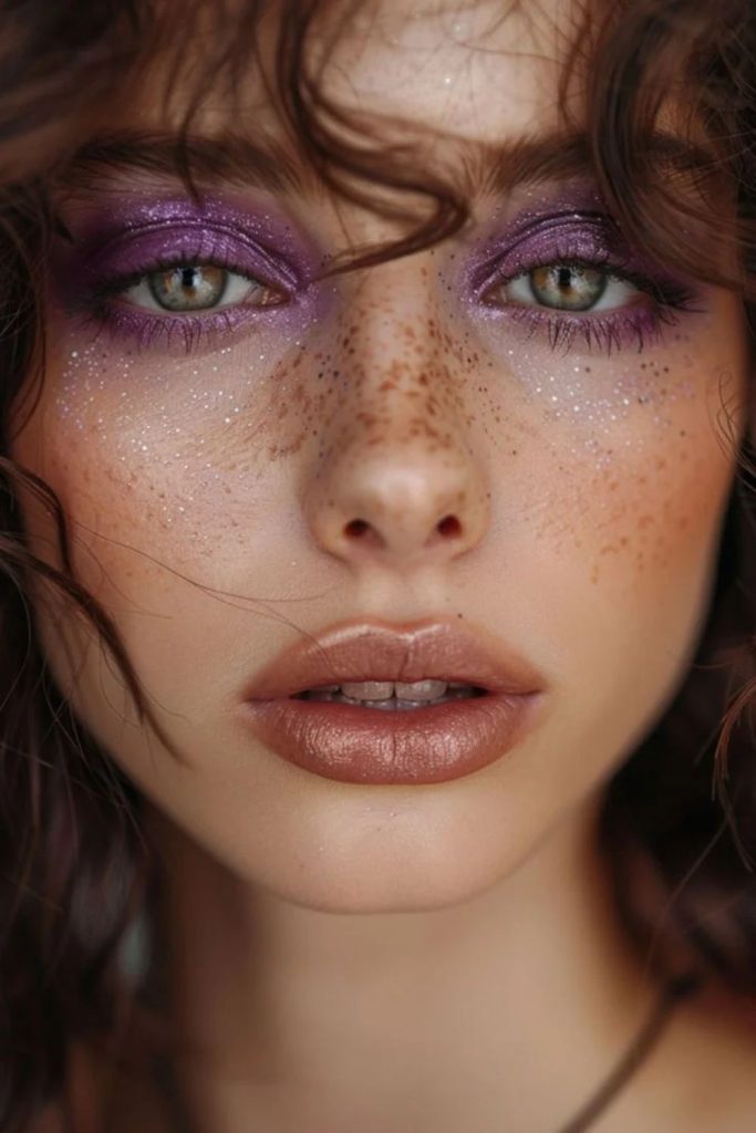 Dusky plum fairy enchantress makeup.