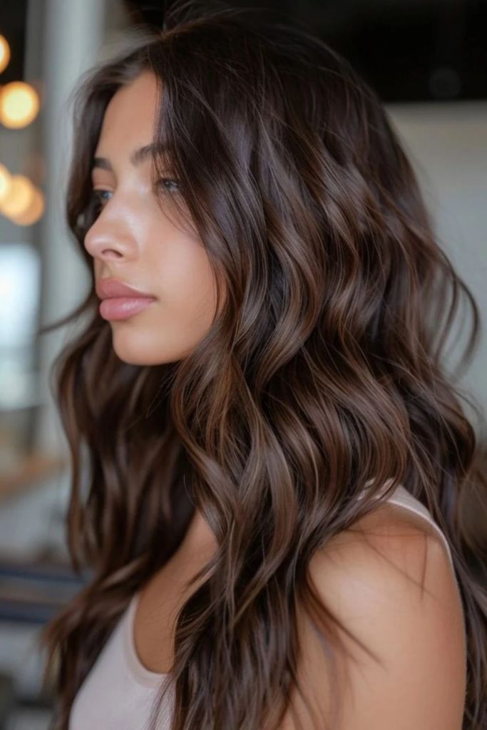 Espresso toffee melt with warm highlights.