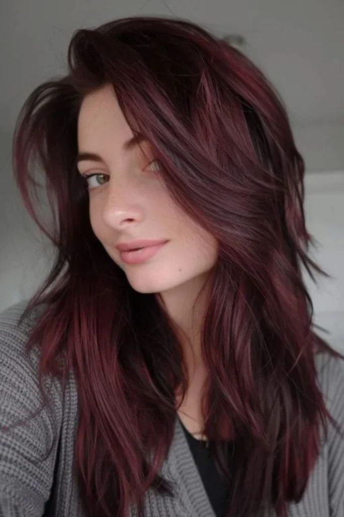 Garnet mulled wine glossy waves.