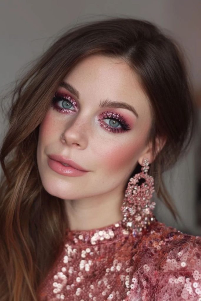 Grand sparkling sugar plum makeup.