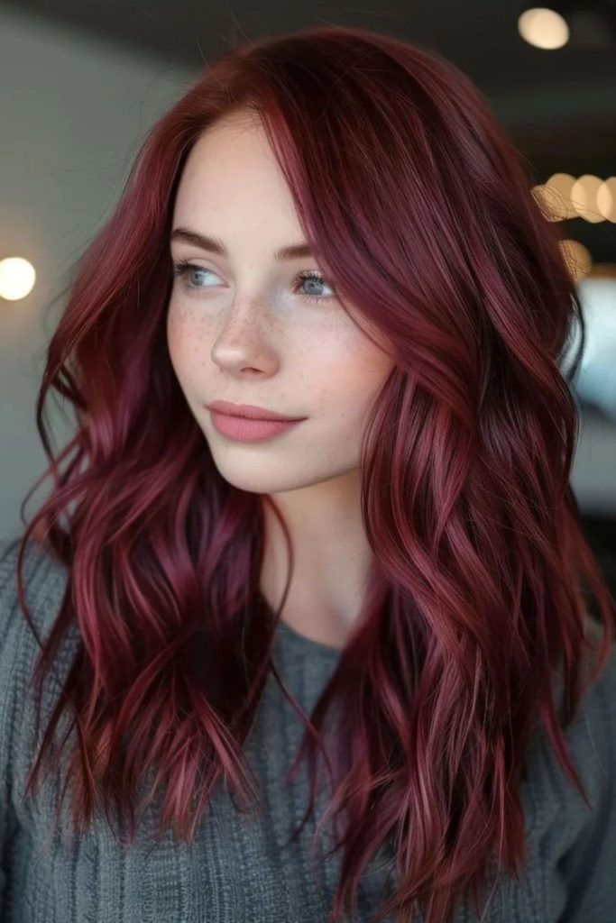 Iced mulled wine with violet highlights.