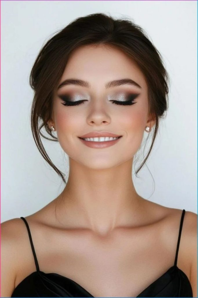 Jet Black Glitter Wing dramatic glitter eyeliner